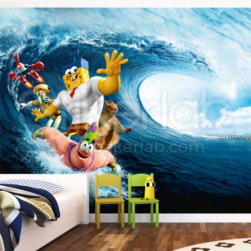 Foto tapete Sundjer Bob 3D Foto tapete Sundjer Bob 3D