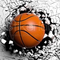 Foto Tapete 3D Basketball explosion