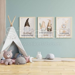 Novogodisnji patuljci 1 komplet 3 postera