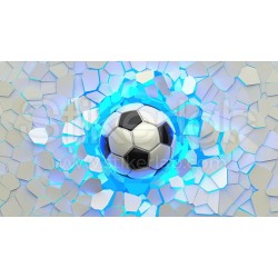Foto Tapete 3D Football explosion 3