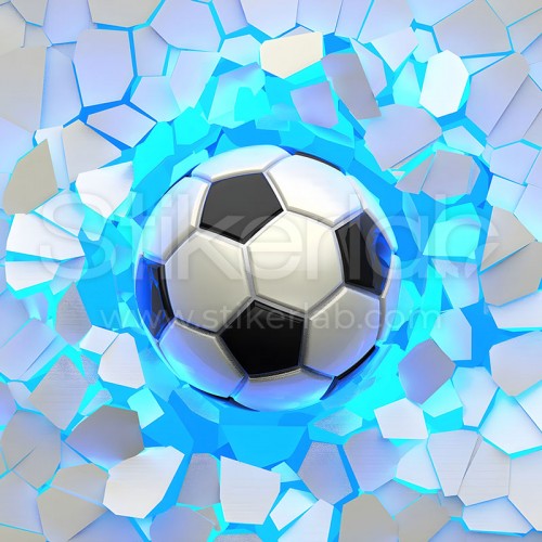 Foto Tapete 3D Football explosion 3 Foto Tapete 3D Football explosion 3