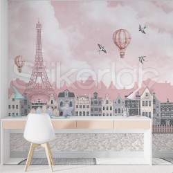Foto tapete Paris pink