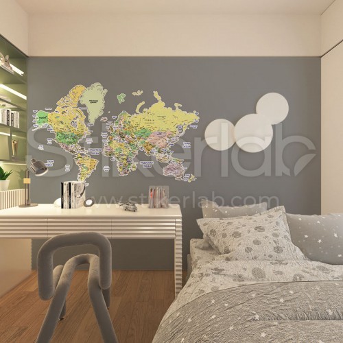 Mapa sveta 23 stiker