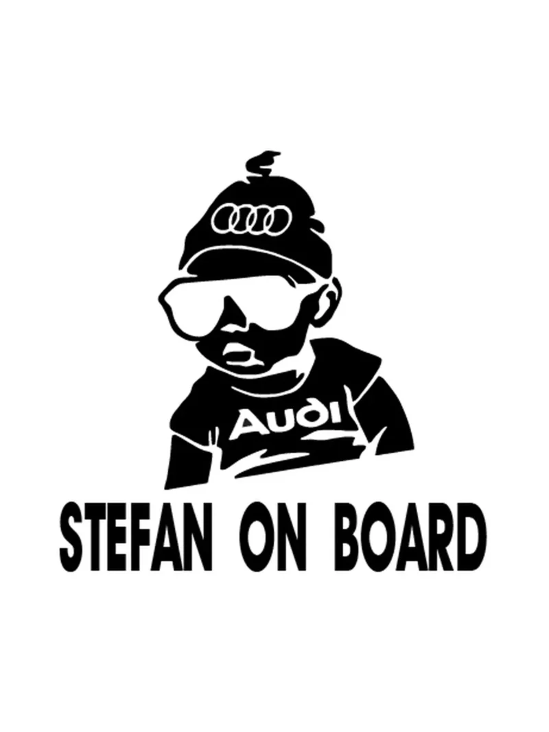 Audi 1, nalepnica Beba u autu