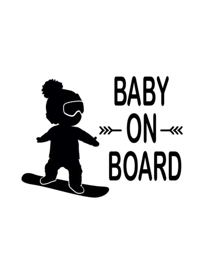 Baby on snowboard 2, nalepnica Beba u autu