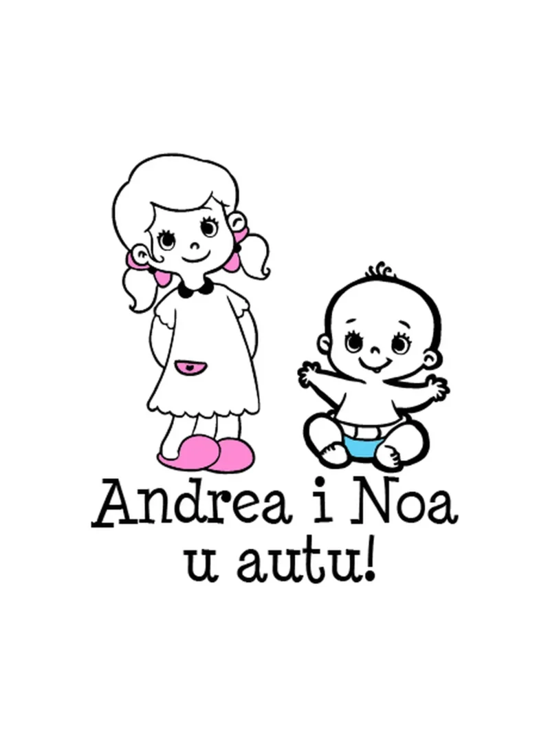 Bata i seka 2, nalepnica Beba u autu