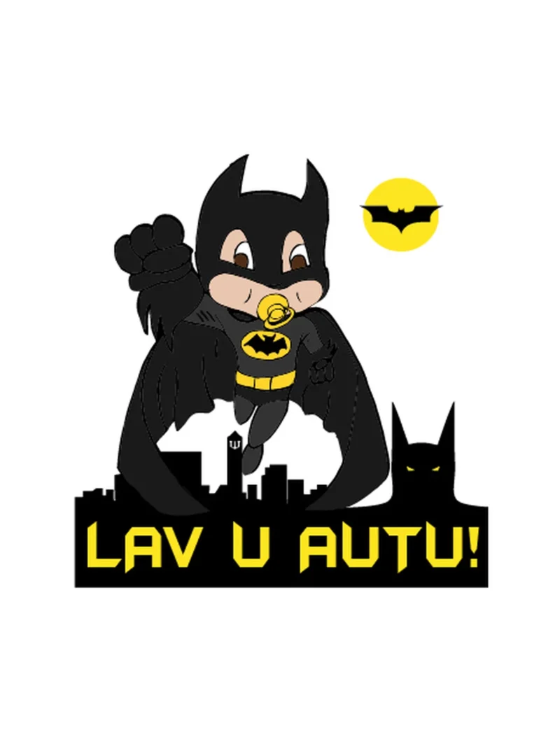 Batman 2 on board, nalepnica Beba u autu