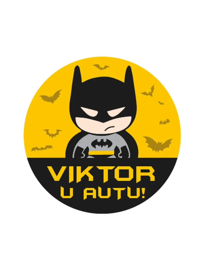 Batman 4 on board, nalepnica Beba u autu
