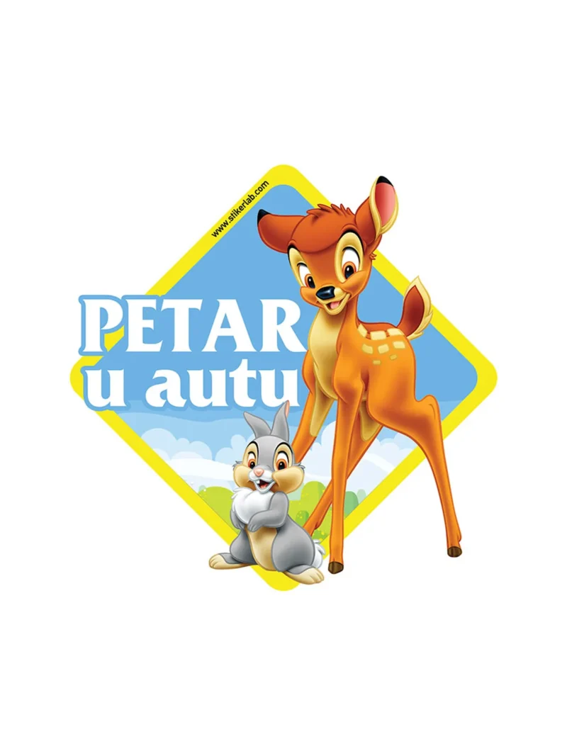 Bambi, nalepnica Beba u autu