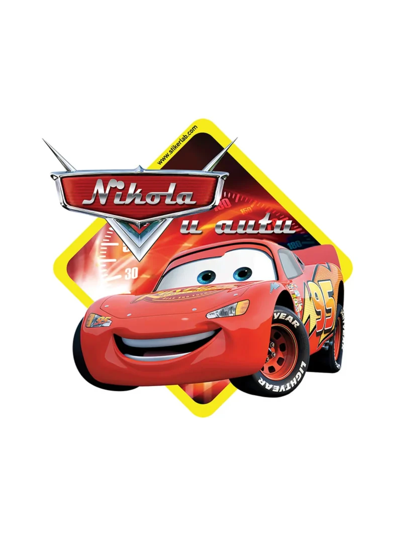 Cars, nalepnica Beba u autu