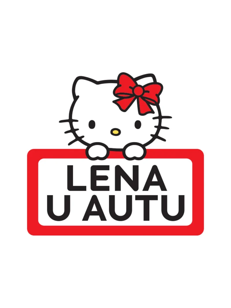 Hello Kitty 2, nalepnica Beba u autu