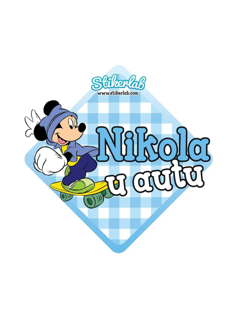 Mickey, nalepnica Beba u autu