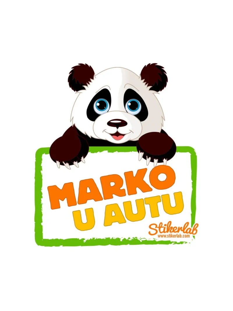 Panda, nalepnica Beba u autu