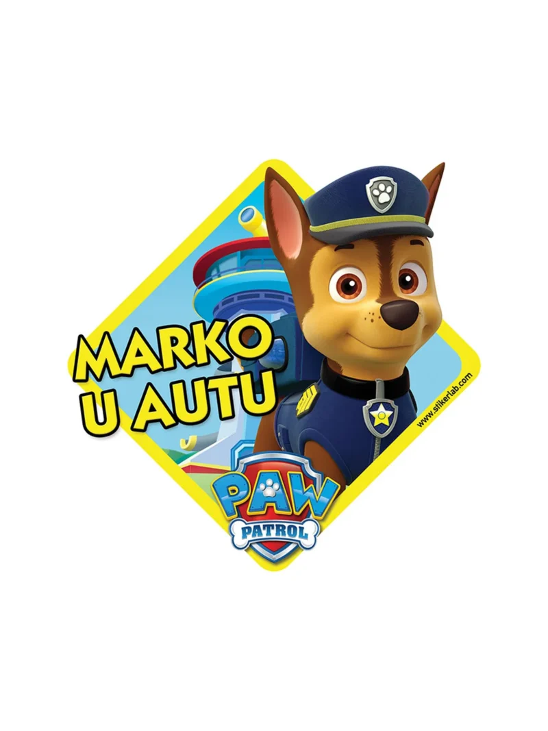 Patrolne šape Chase, nalepnica Beba u autu