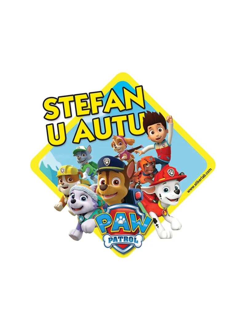 Patrolne šape, nalepnica Beba u autu