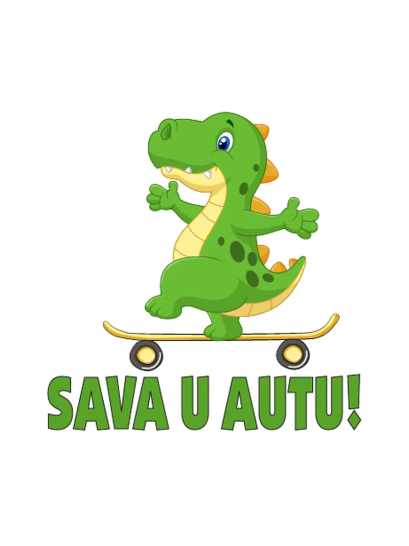 Dino 2 on board, nalepnica Beba u autu