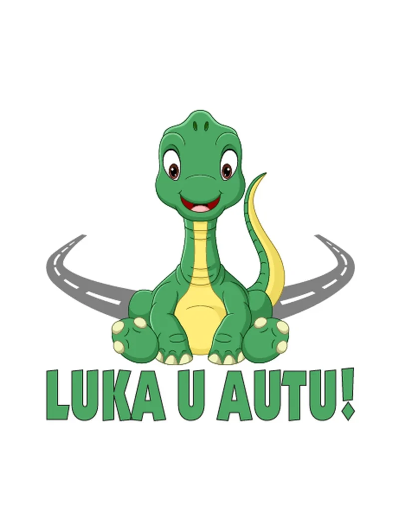 Dino 4 on board, nalepnica Beba u autu