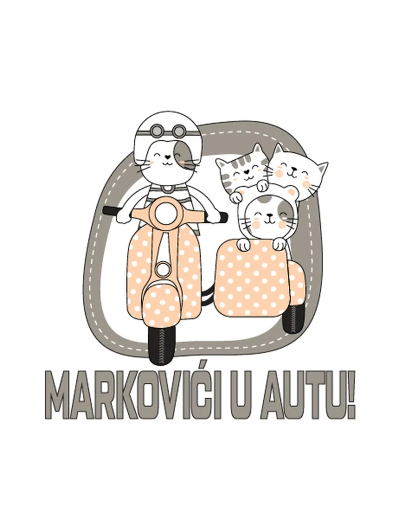 Family on board 2, nalepnica Beba u autu
