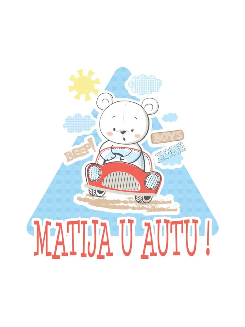 Meda, nalepnica Beba u autu