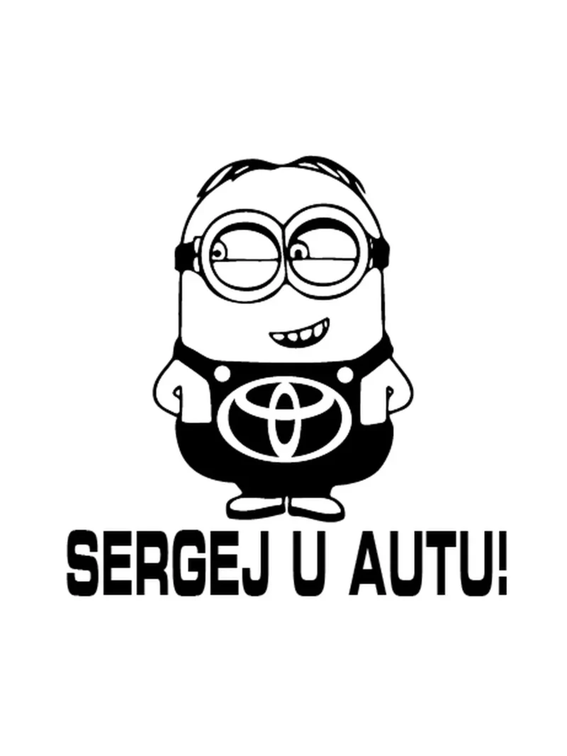 Toyota, nalepnica Beba u autu