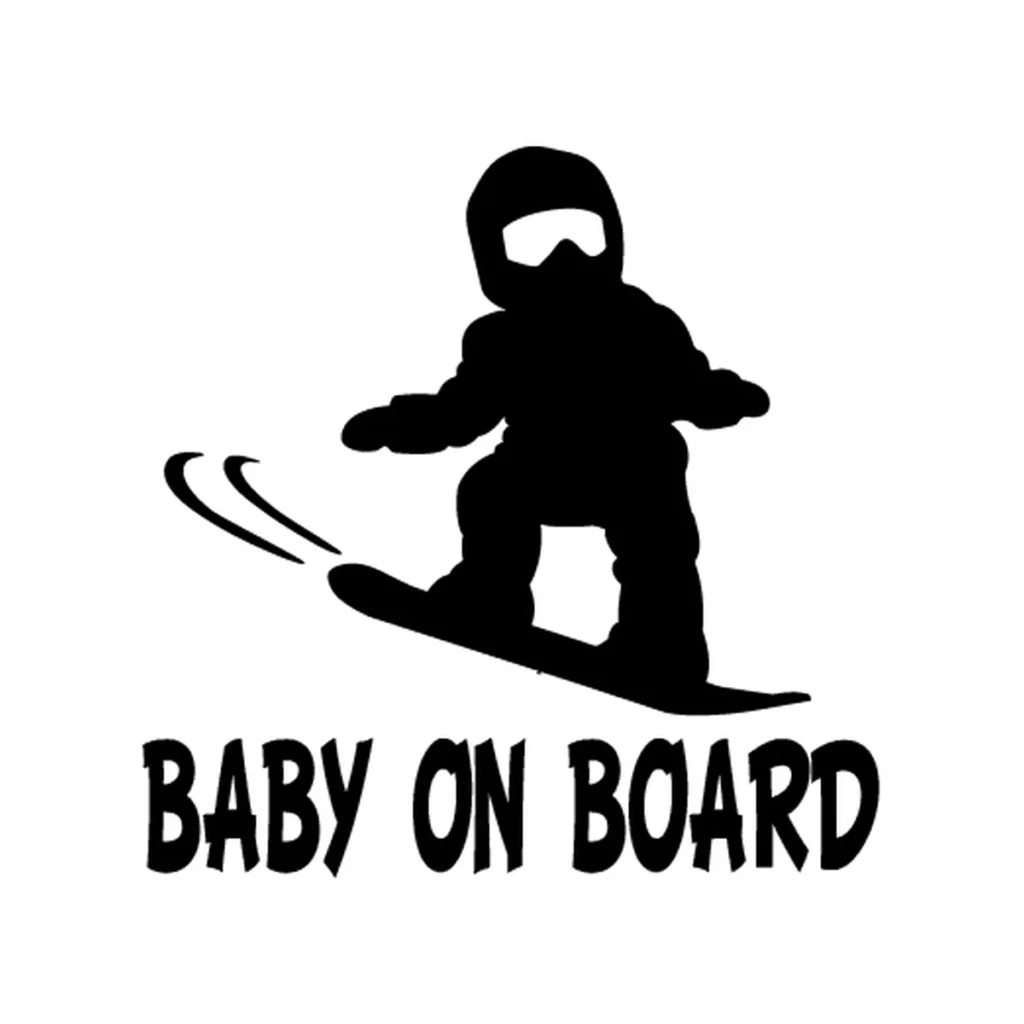 Baby on snowboard 1