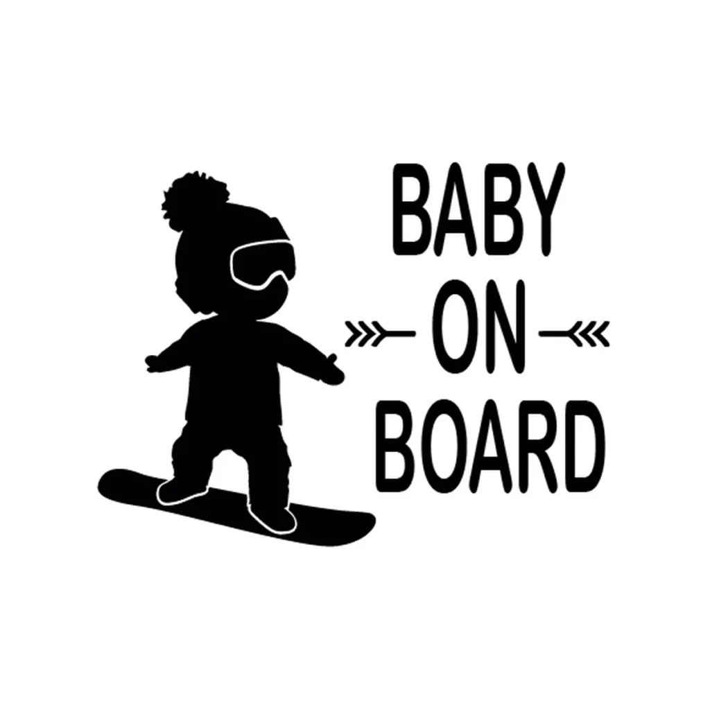 Baby on snowboard 2