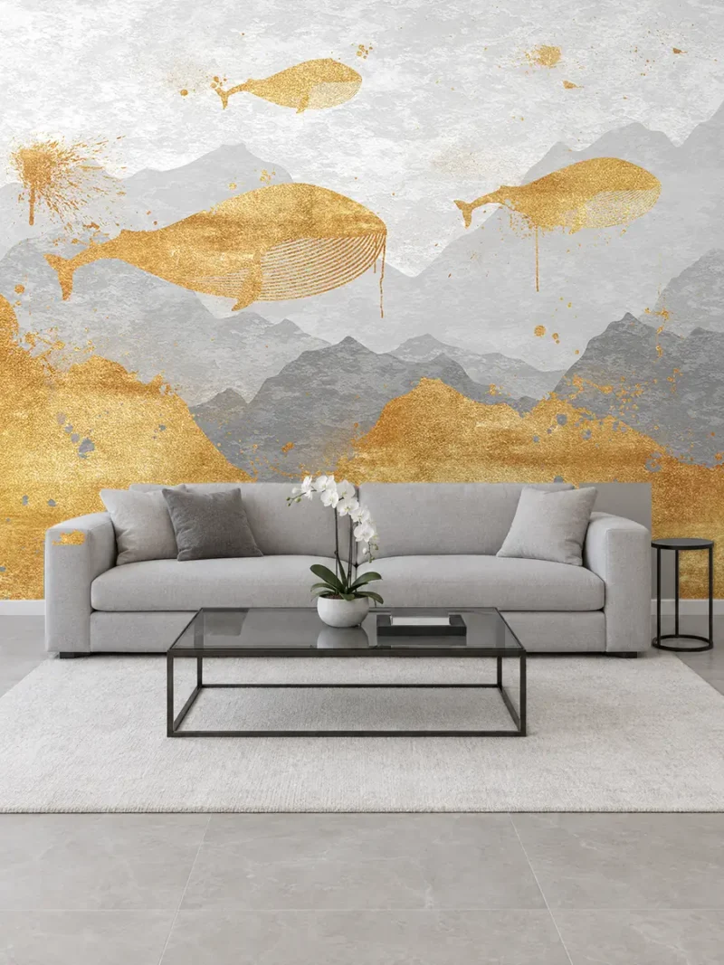 Dezen ABSTRACT 50 na zidu dnevne sobe