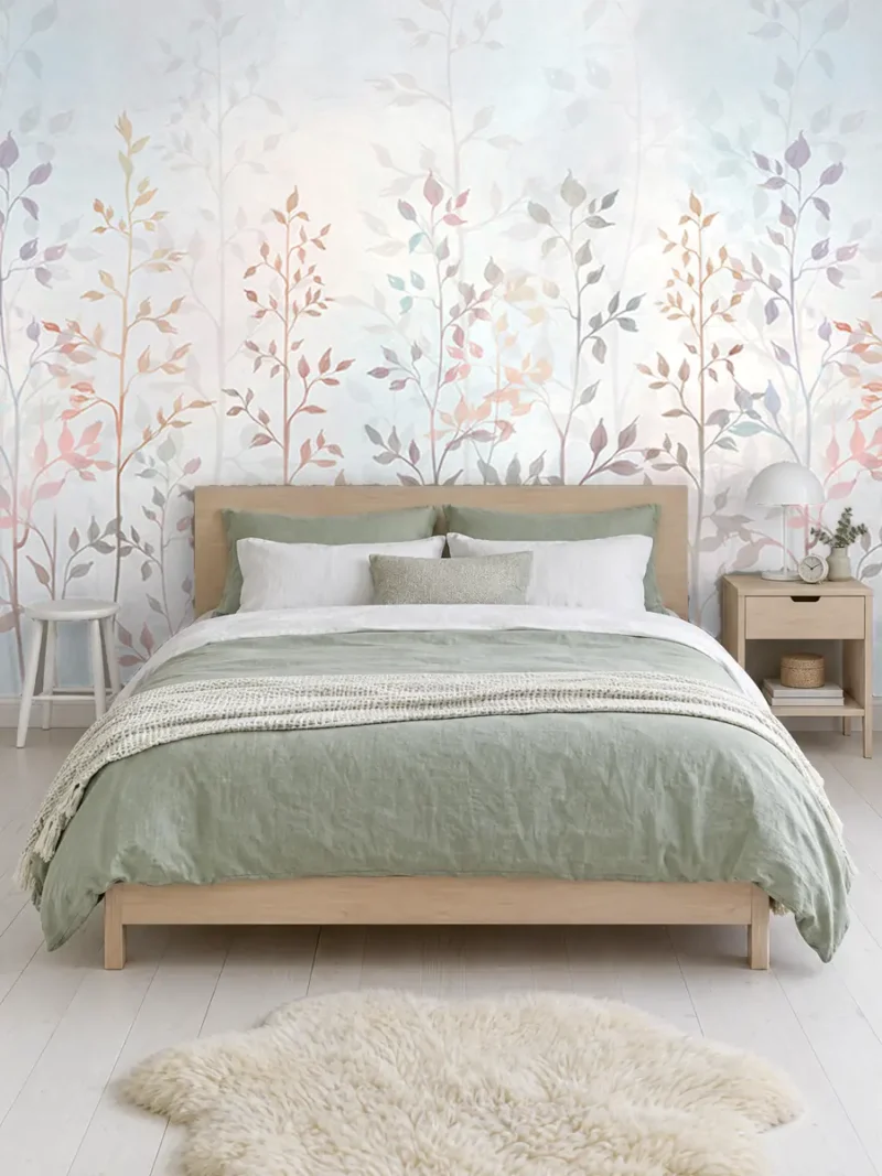 Dezen CVETNA 53 na zidu spavaće sobe, iza kreveta