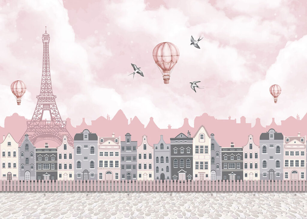 Ceo dezen Foto tapete Paris pink