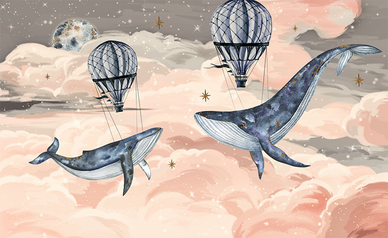 Ceo dezen Foto tapete Whale pink