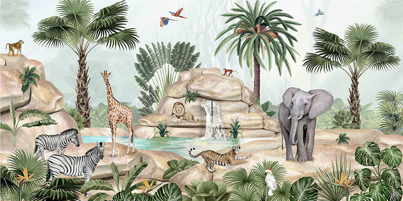 Ceo dezen Foto tapete Painted jungle 11