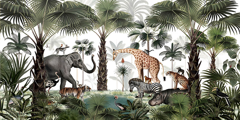 Ceo dezen Foto tapete Painted jungle 8