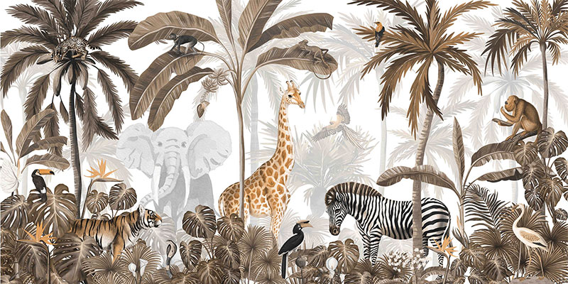 Ceo dezen Foto tapete Painted jungle 7