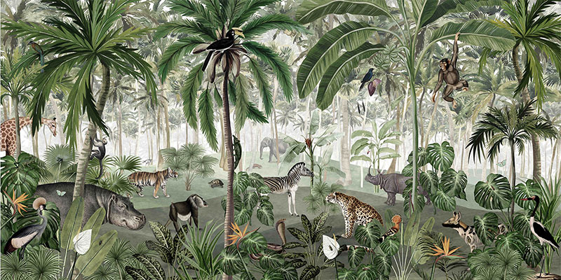 Ceo dezen Foto tapete Painted jungle 9