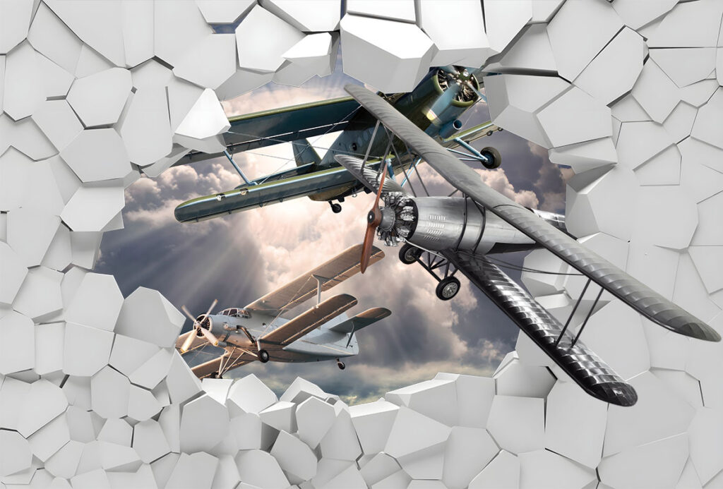Ceo dezen Foto Tapete 3D Avioni 3