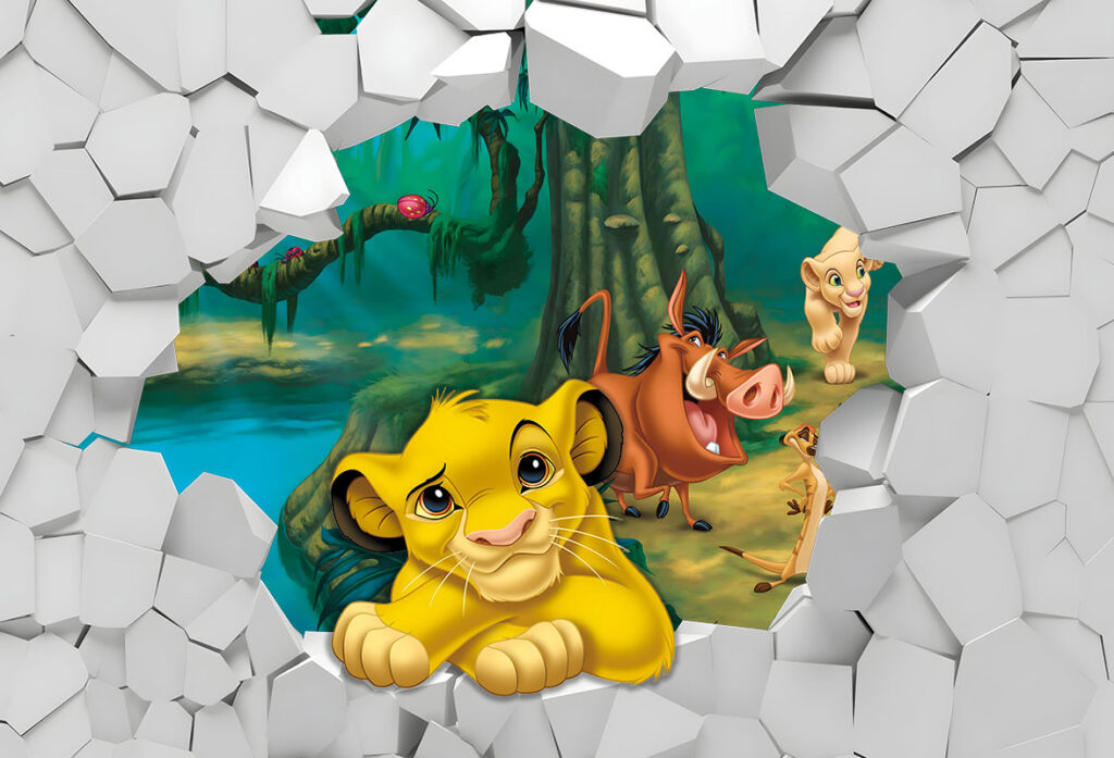 Ceo dezen Foto Tapete 3D Lion King 2