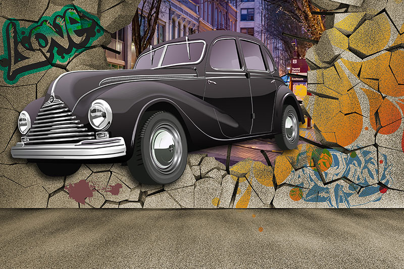 Ceo dezen Crni oldtajmer kroz grafite