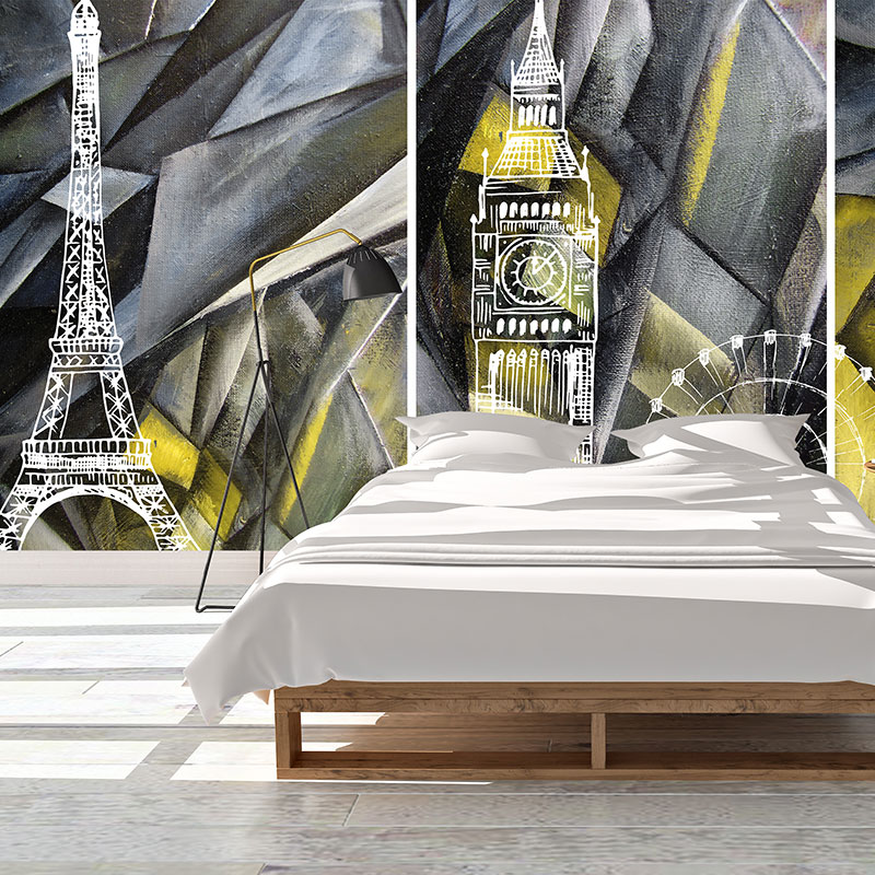 Foto tapeta Pariz, London i Piza na zidu