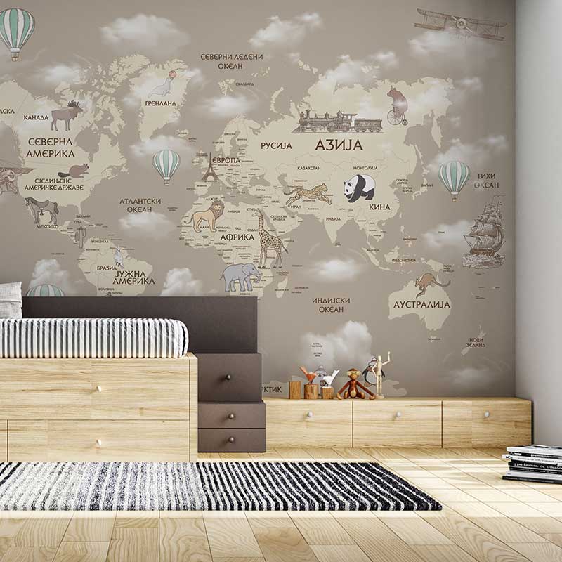 Foto tapete Mapa sveta 71, foto tapeta na zidu