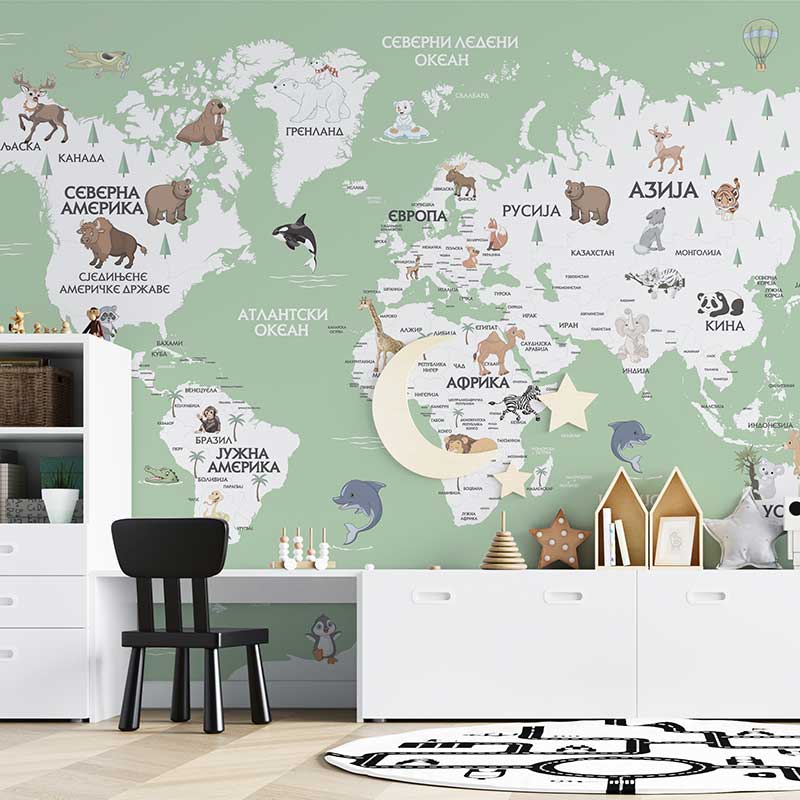 Foto tapete Mapa sveta 75, foto tapeta na zidu