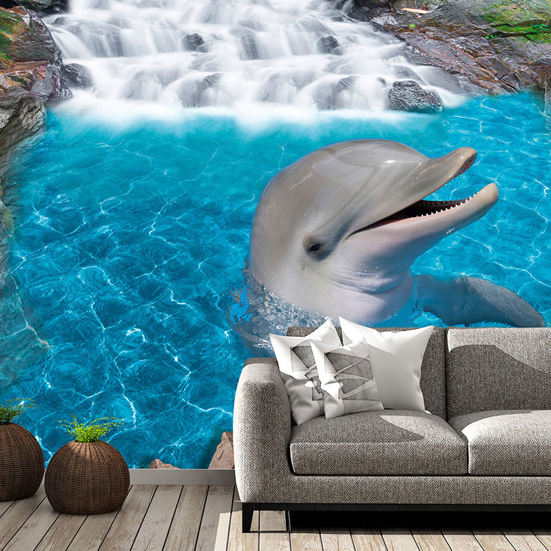 Foto tapeta Delfin ispod vodopada na zidu
