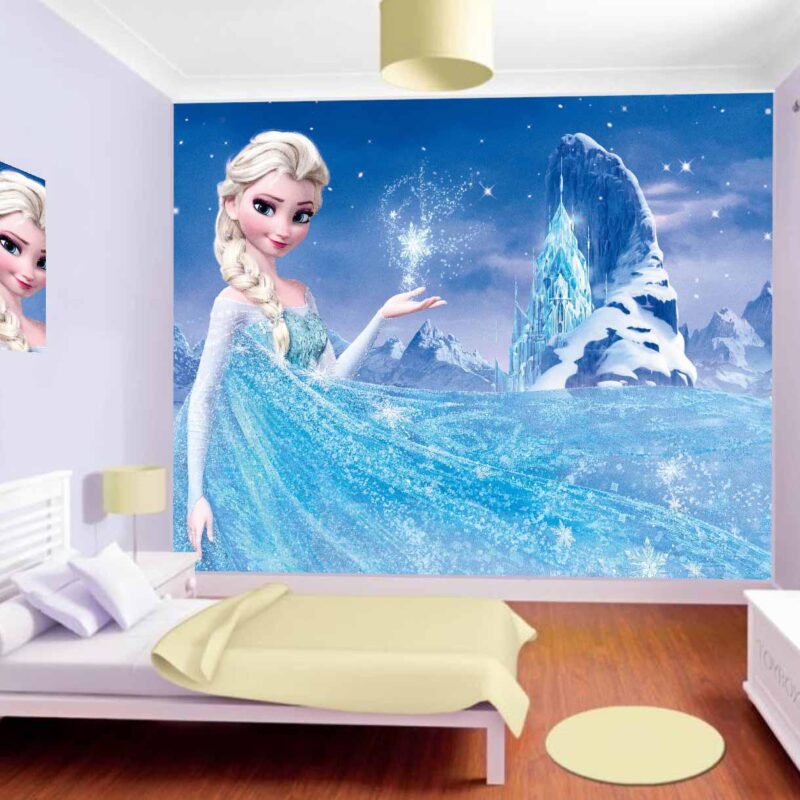 Foto tapeta Elsa i ledeni dvorac na zidu