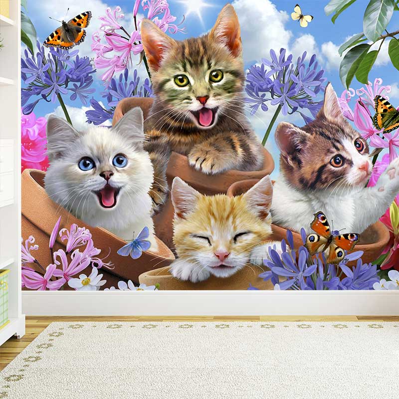Foto Tapete Cool Kitties, foto tapeta na zidu
